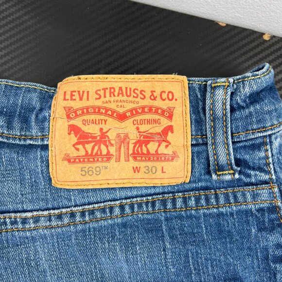 Levis 569 Mens Denim Jean Shorts Size 30 Loose Fit - Picture 4 of 11